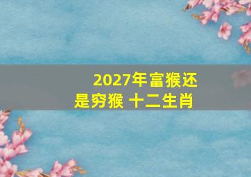 2027年富猴还是穷猴 十二生肖